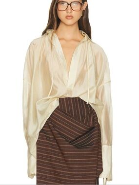 Helsa The Poet Blouse in Celadon